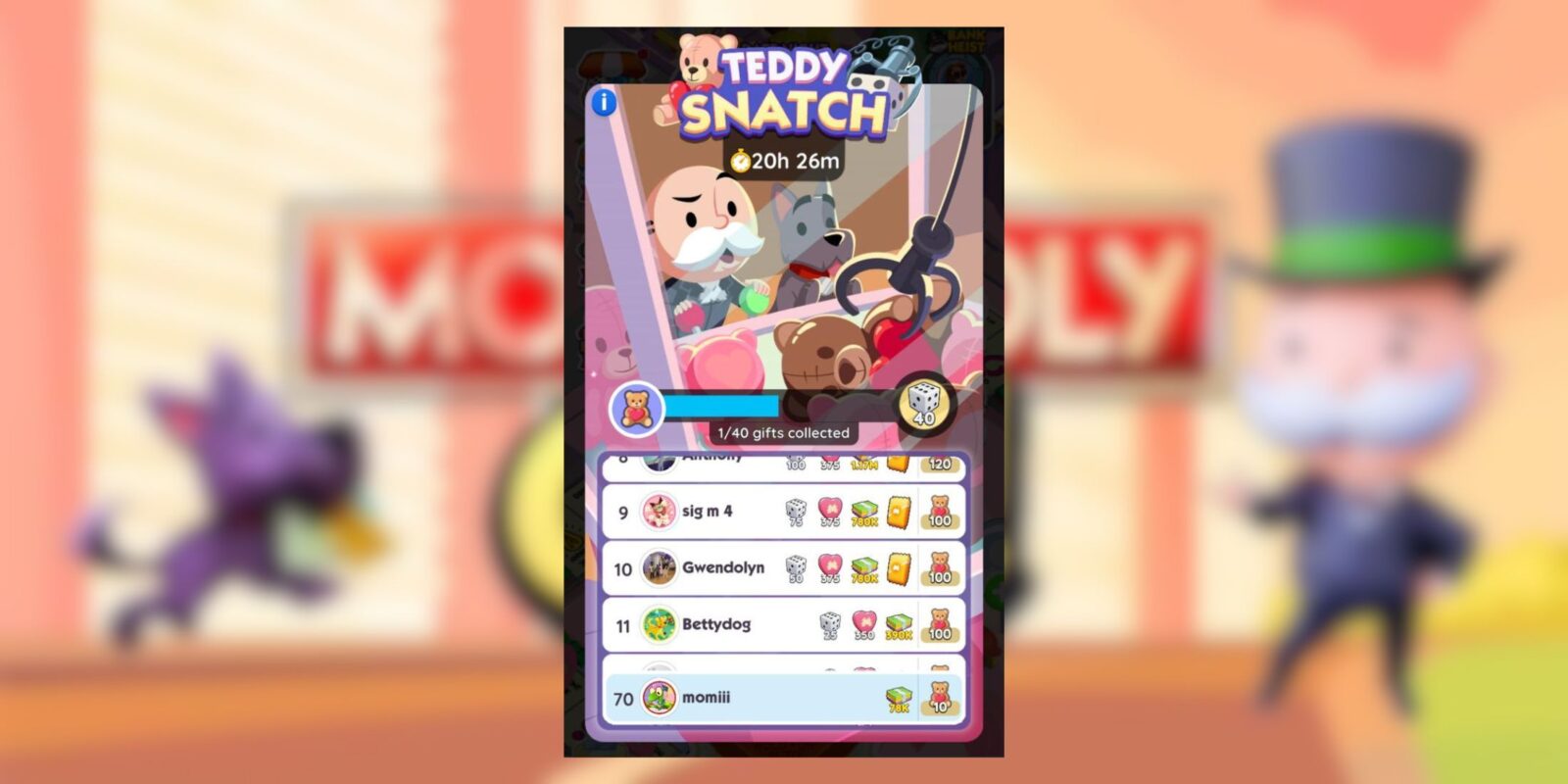 Teddy Snatch Rewards And Milestones