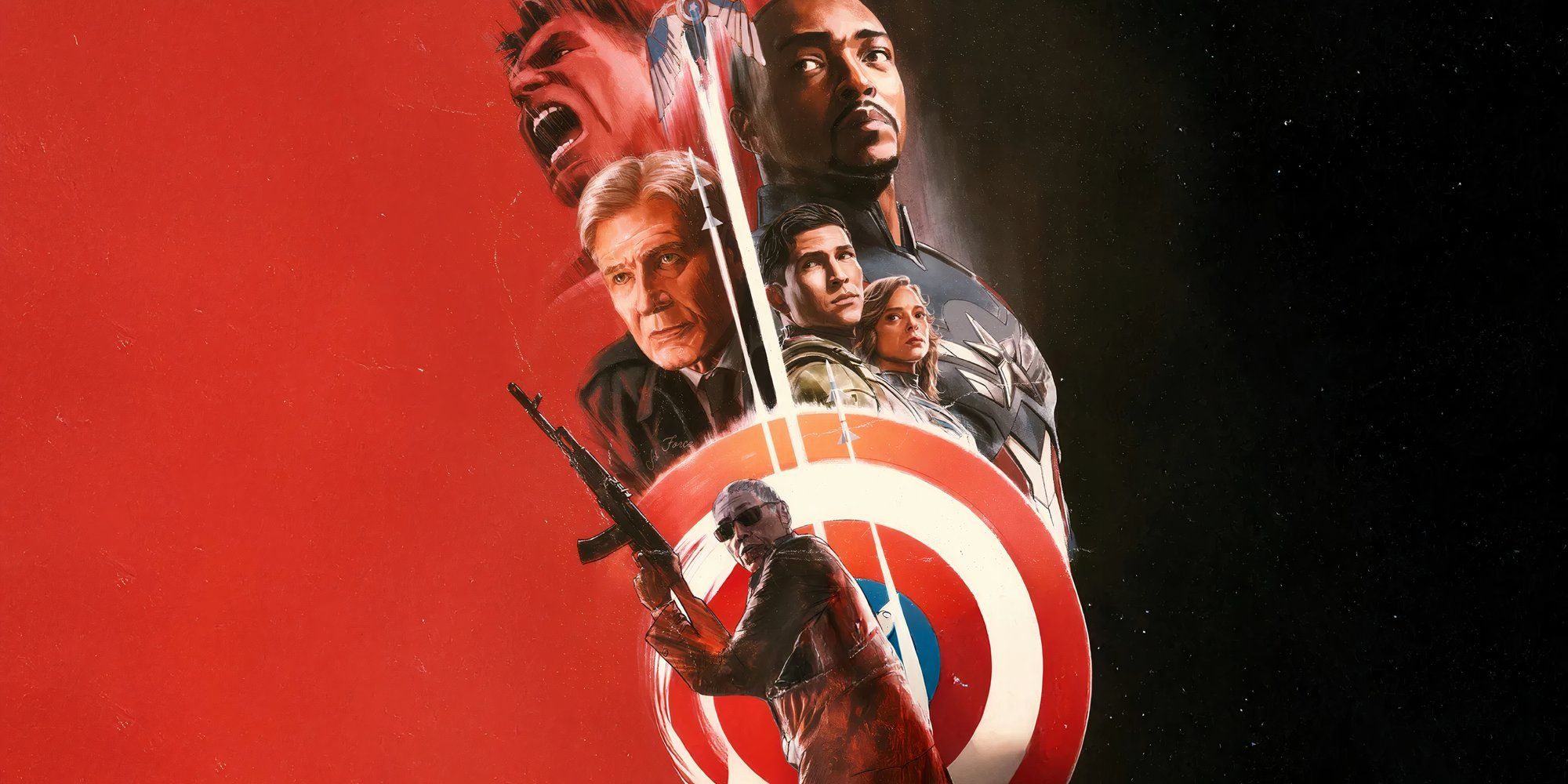 Promo art featuring characters in Captain America Brave New World