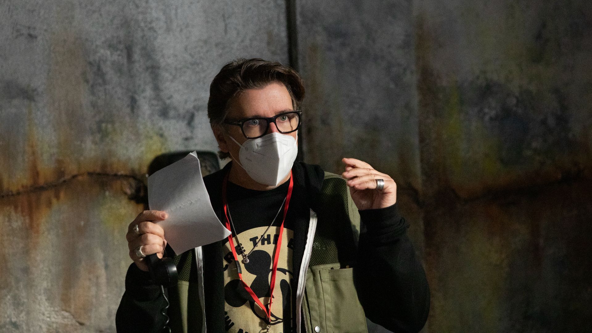 Scott Derrickson on set of The Black Phone