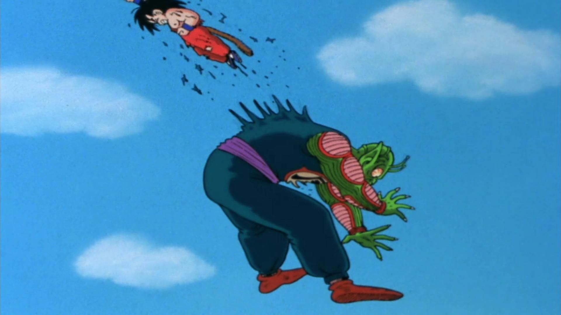 Goku finishes off King Picolo in Dragon Ball.