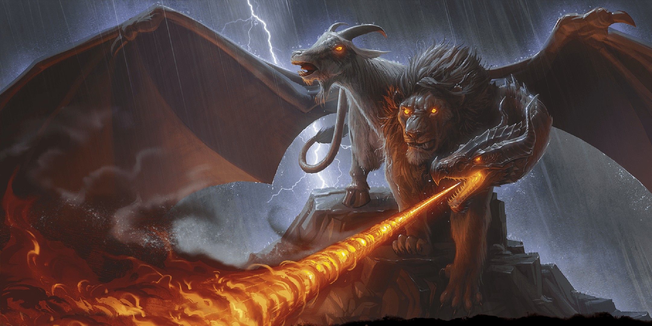 Dungeons & Dragons image showing a chimera.