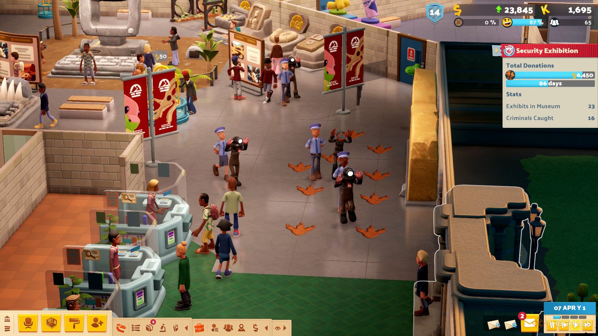 security escorts the boggymen from the premises after a failed heist in two point museum.