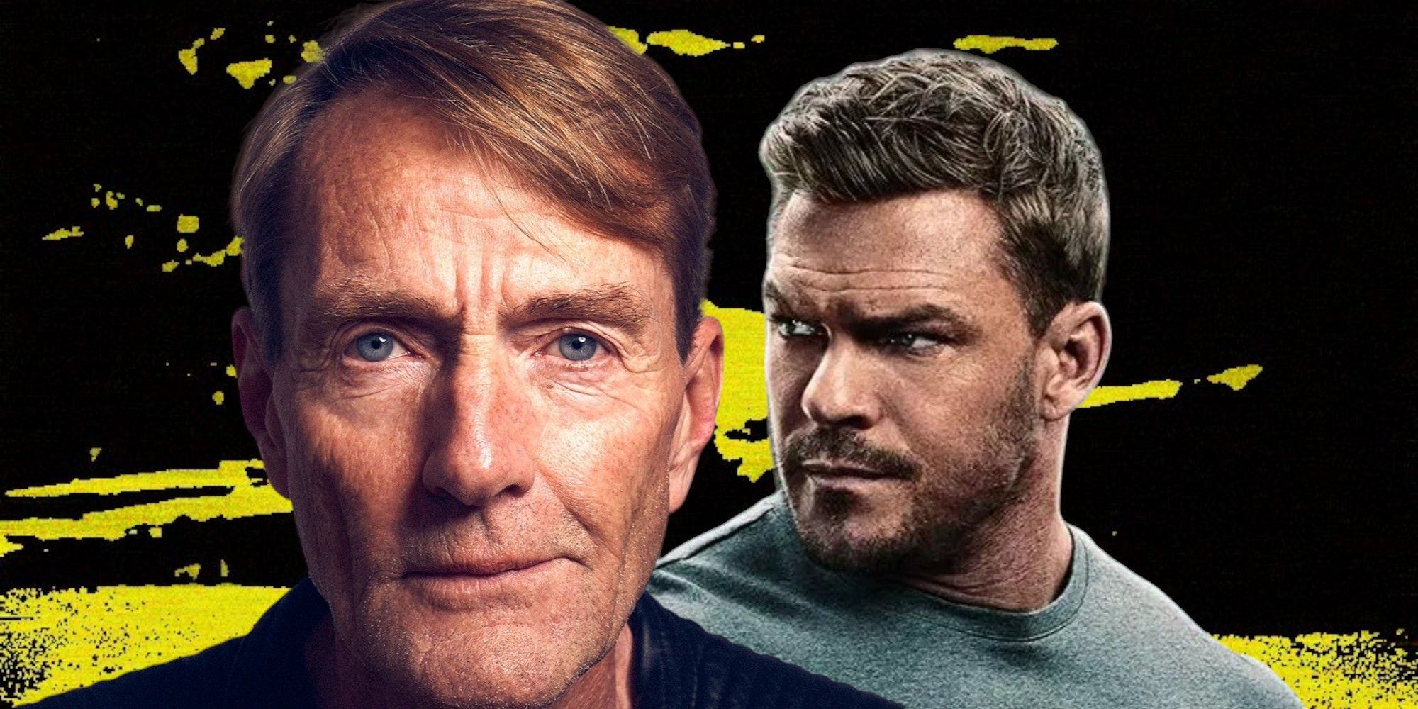 Lee Child and Alan Ritchson as Reacher