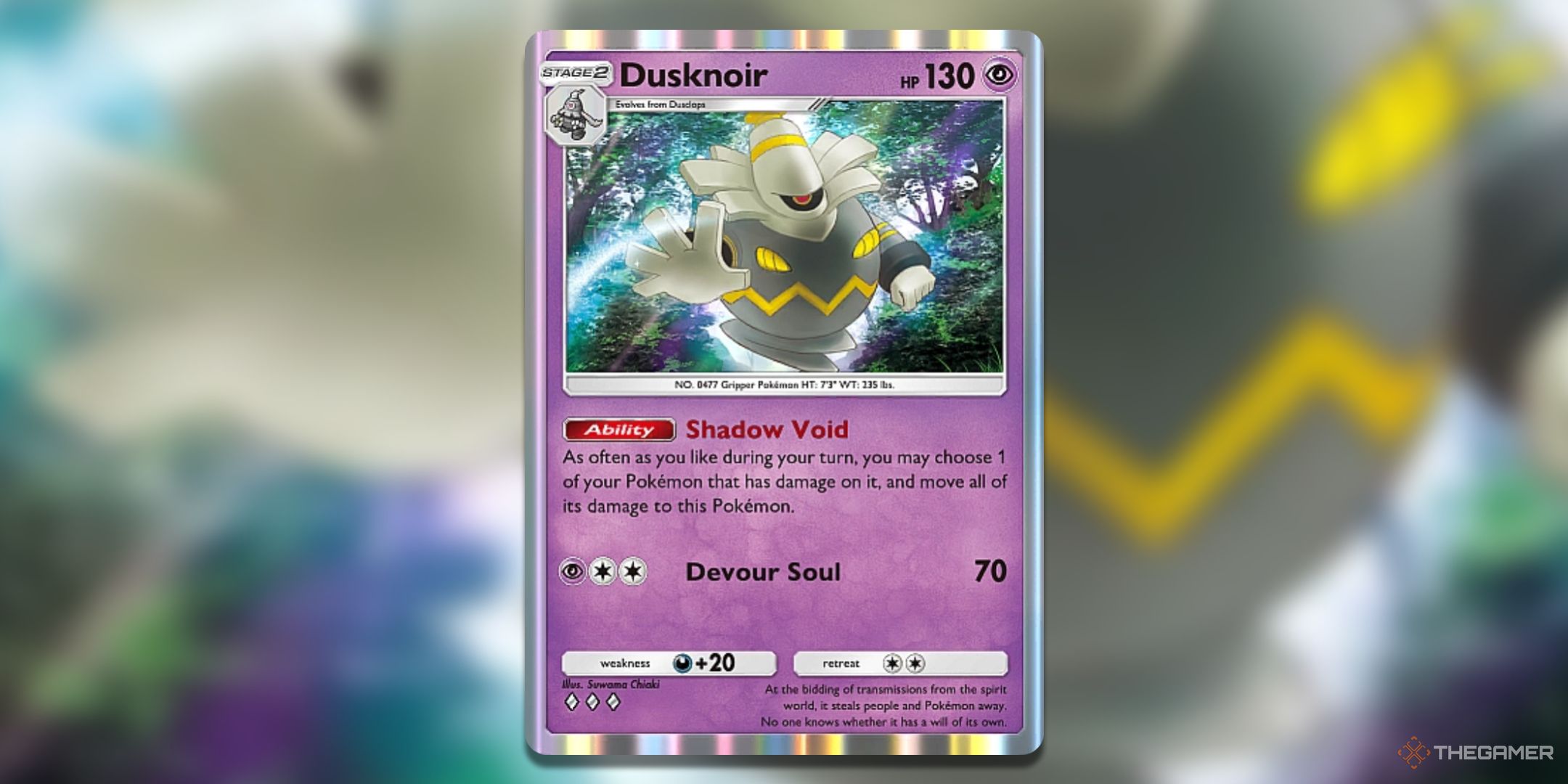 Dusknoir Pokemon TCG Pocket Space Time Smackdown Card Art.