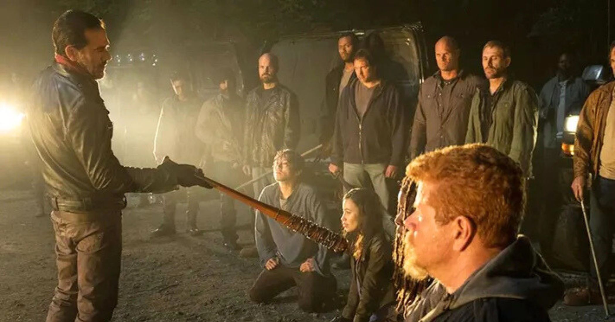 Negan and group in The Walking Dead