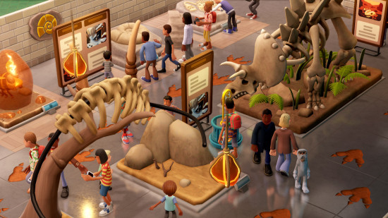 Best tycoon games: a prehistoric exhibit in Two Point Museum