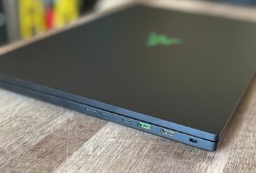 Razer Blade 18 side showing ports