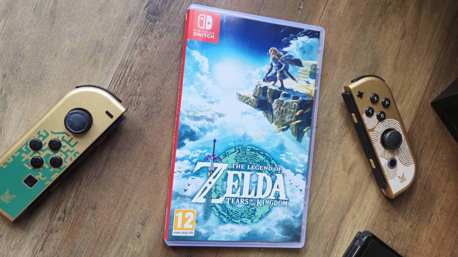 The Legend of Zelda: Tears of the Kingdom Nintendo Switch game with themed Joy-Con