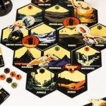 The Escaping Extinction board game being played