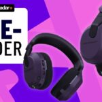 Two official images of the purple Turtle Beach Stealth 600 Gen 3 gaming headset with a purple GamesRadar background.