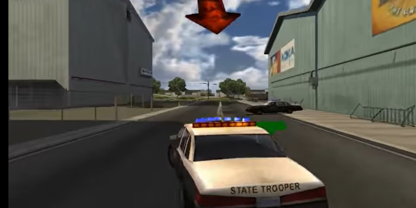 Driving a cop car in Tony Hawk's Underground