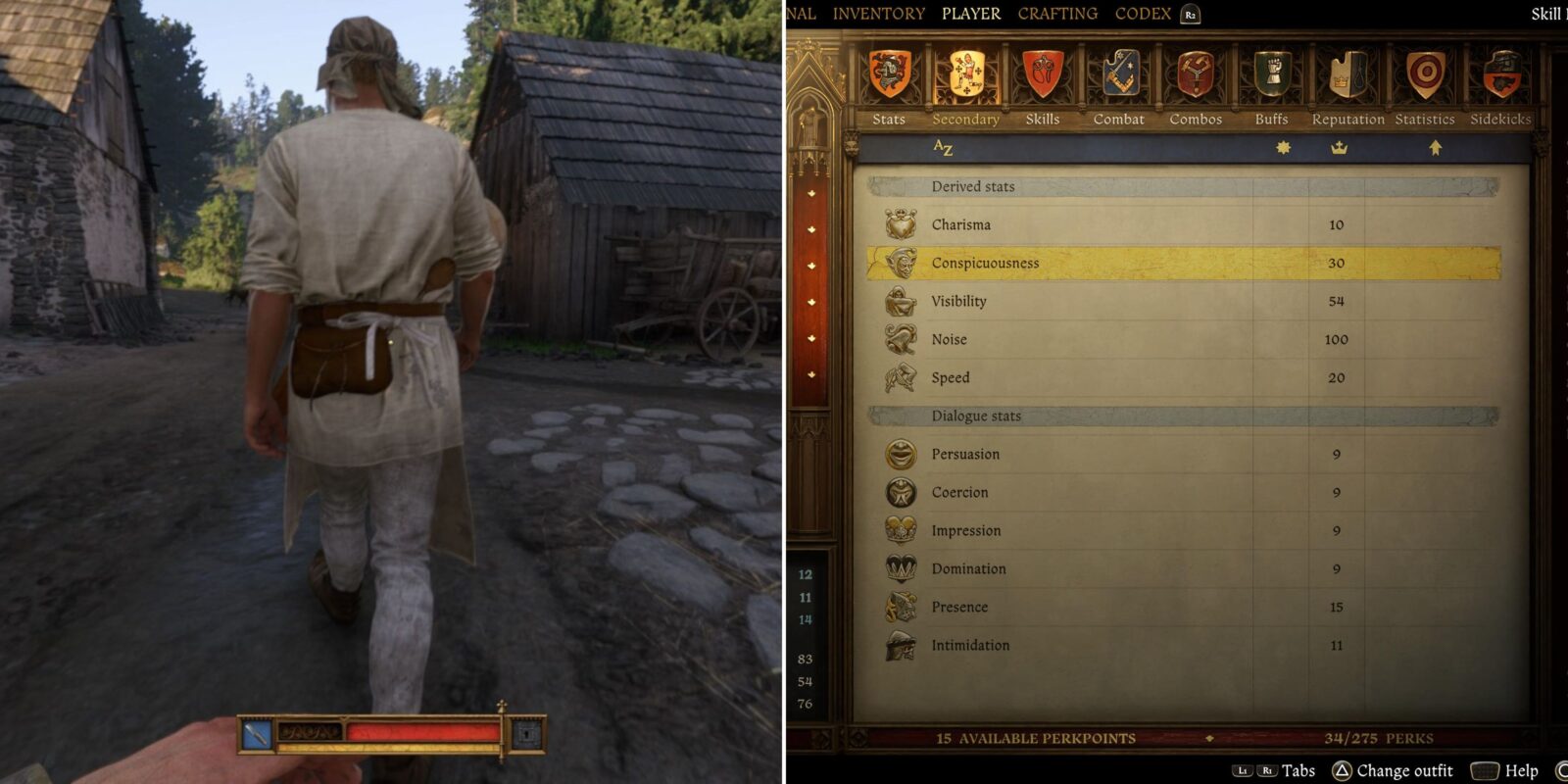 What Is Conspicuousness In Kingdom Come: Deliverance