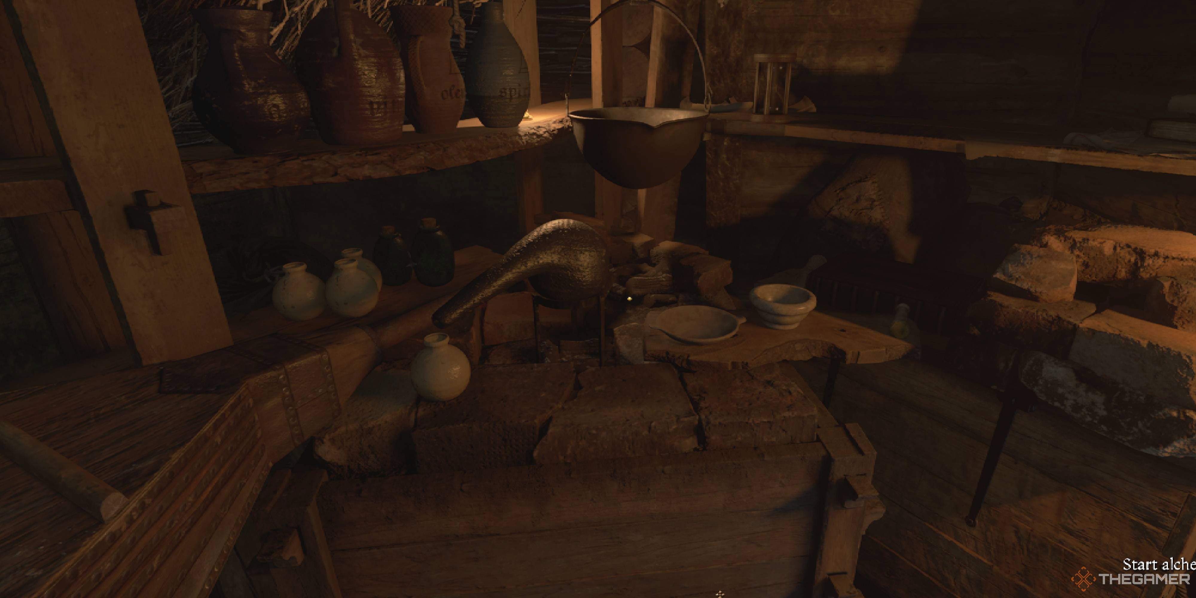 A gameplay screenshot showing alchemy materials in kingdom Come: Deliverance 2.