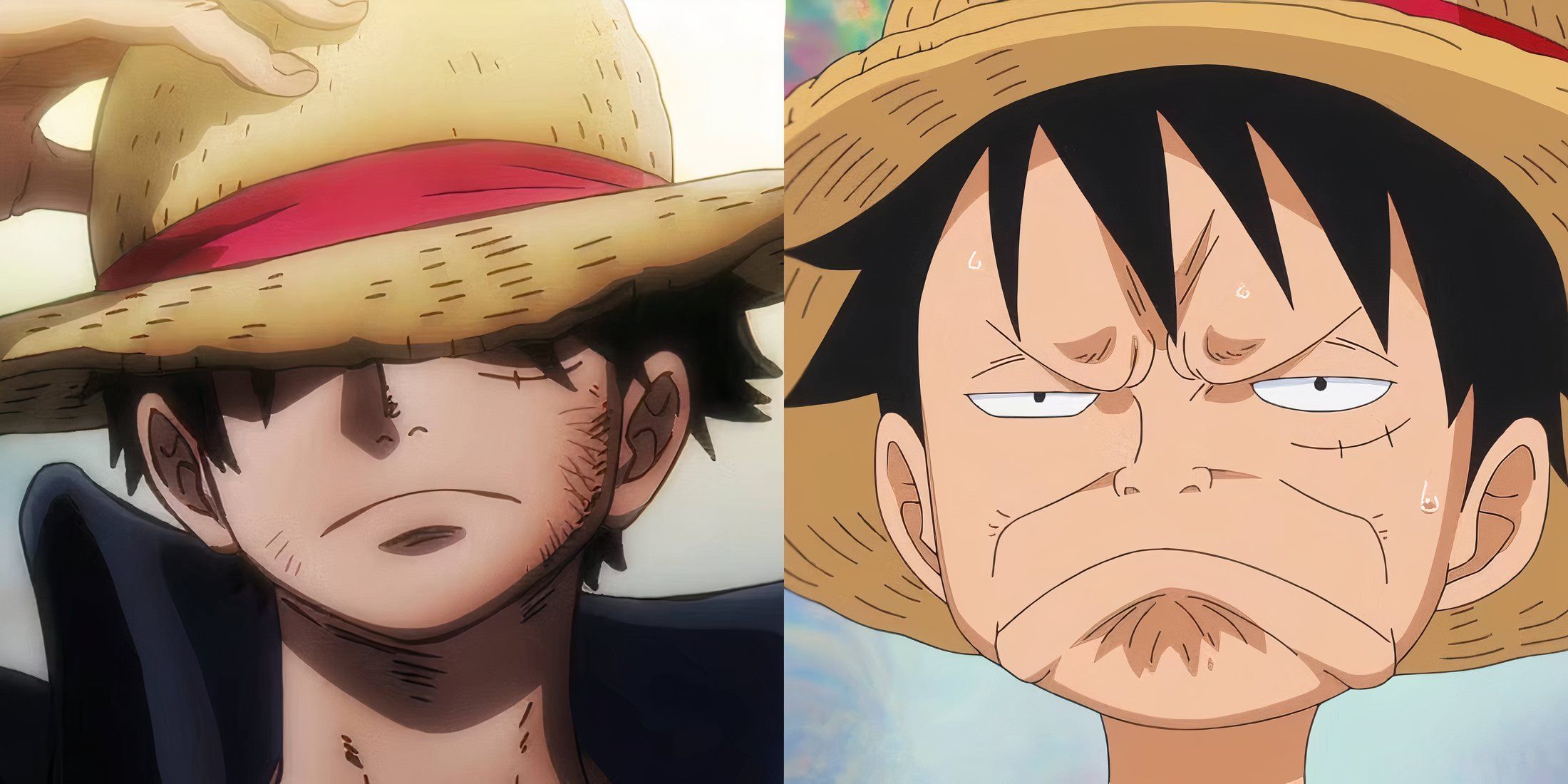 Luffy serious goofy One Piece