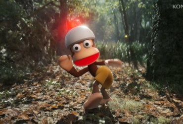 Ape Escape monkey showing its behind to the camera in a trailer for Metal Gear Solid 3 Delta