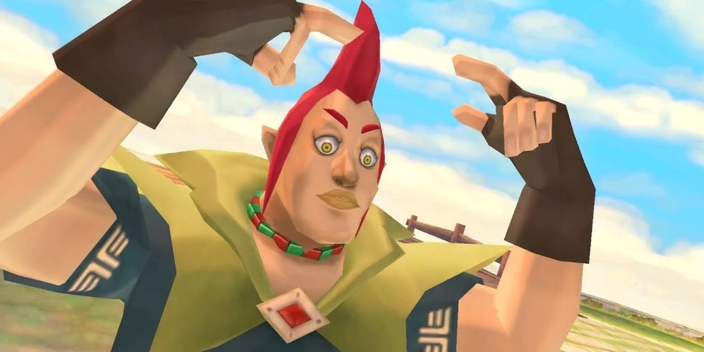 Groose pointing at his hair in The Legend of Zelda: Skyward Sword.