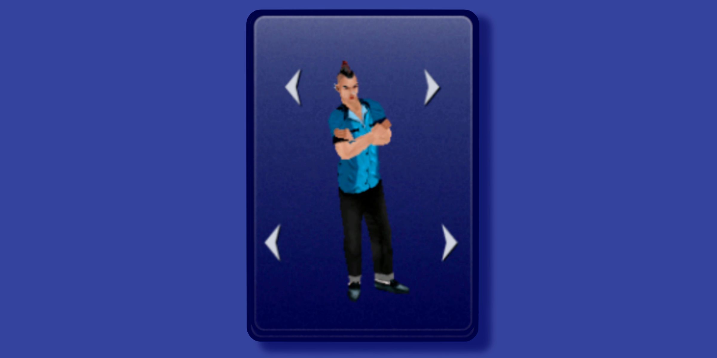 A Male Sim Wearing A Teal Blue Bowling Shirt And Black Straight Pants In The Sims 1 Legacy Collection.