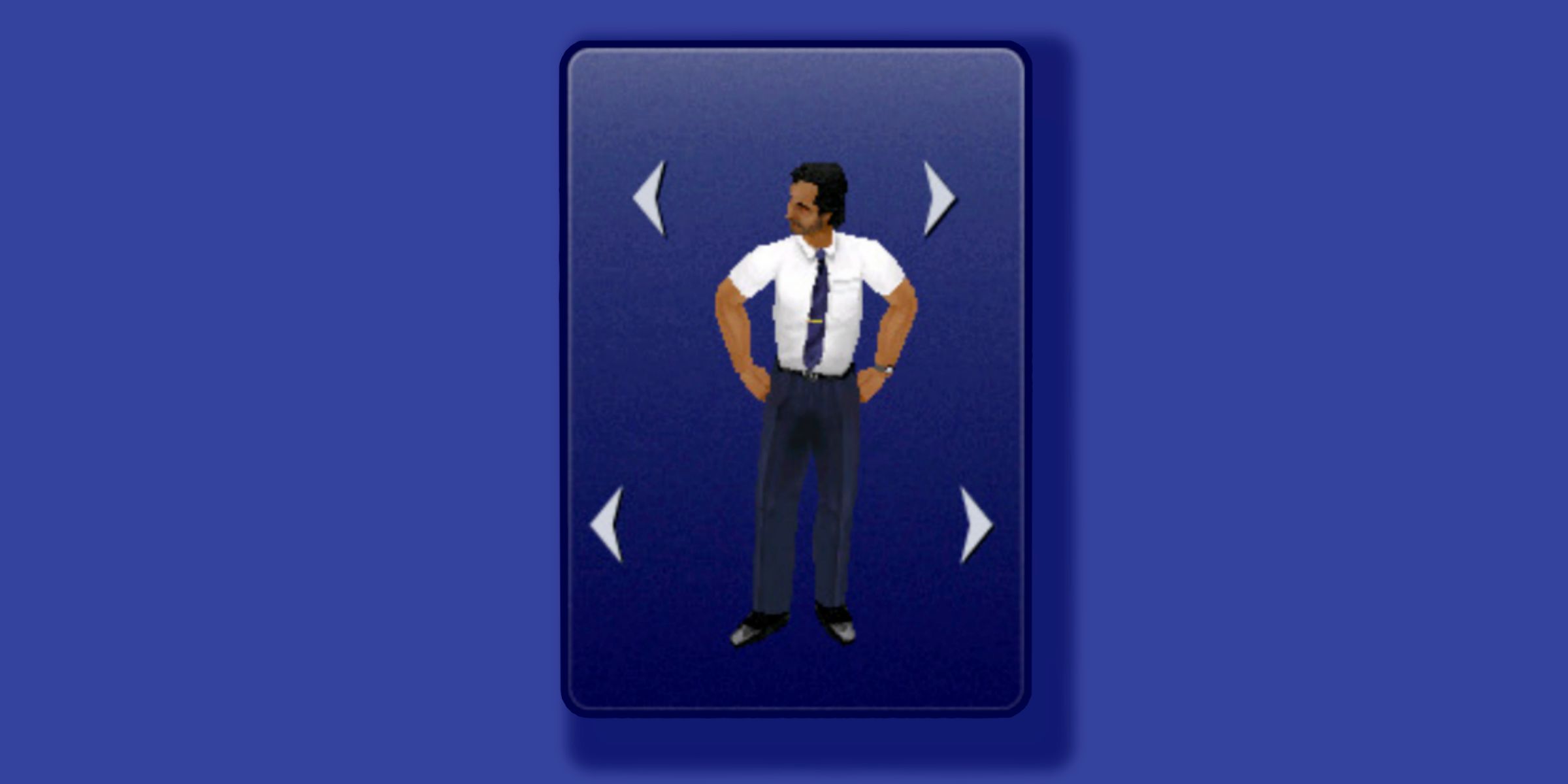 A Male Sim Wearing A White Button Up Shirt And Black Pants In The Sims 1 Legacy Collection.