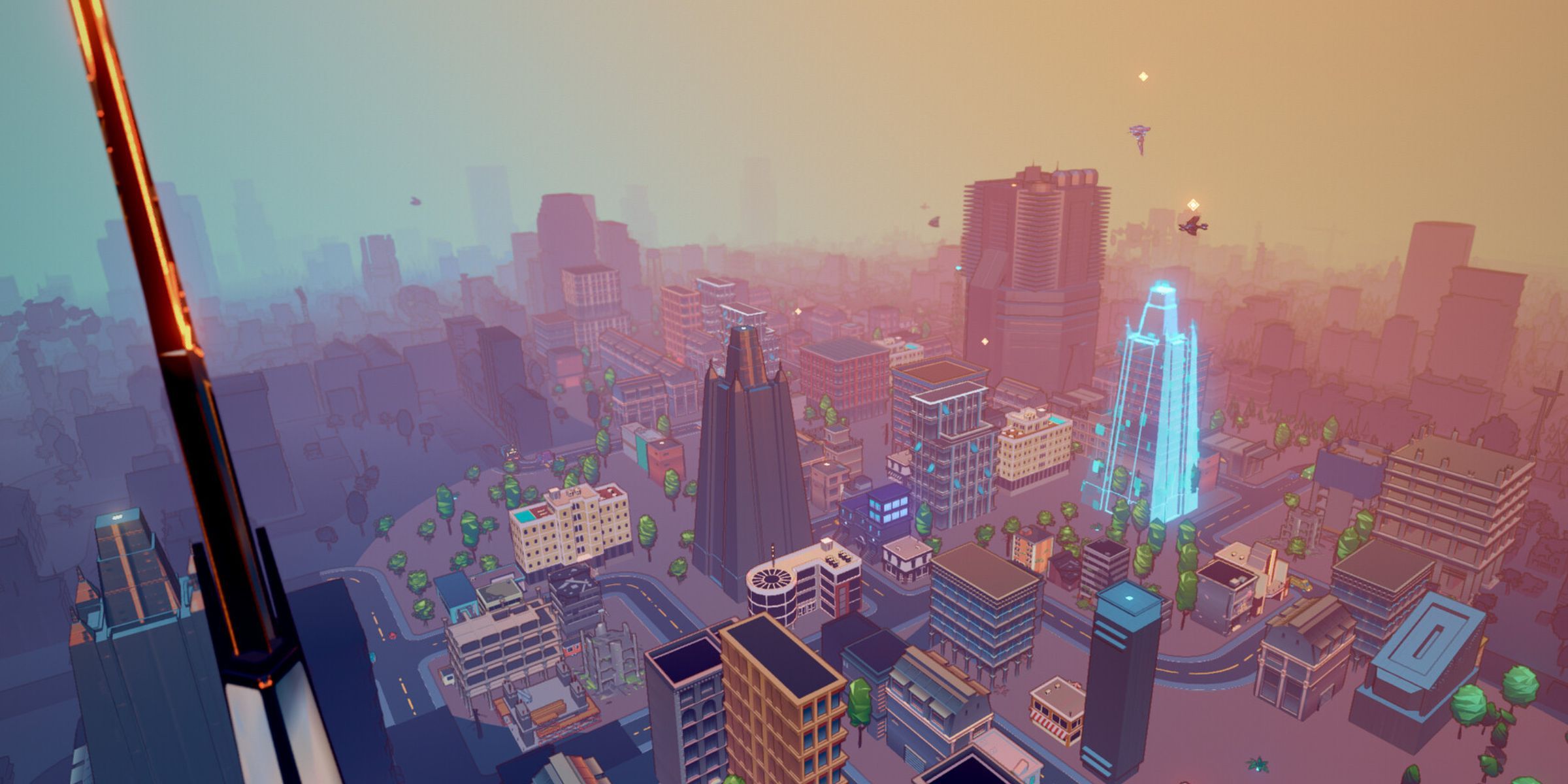 A Procedurally Generated Cyberpunk City Seen In Heart Of The Machine.