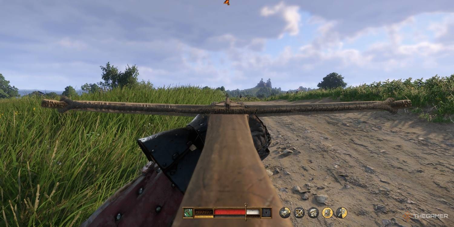 Aiming the crossbow in Kingdom Come Deliverance 2.