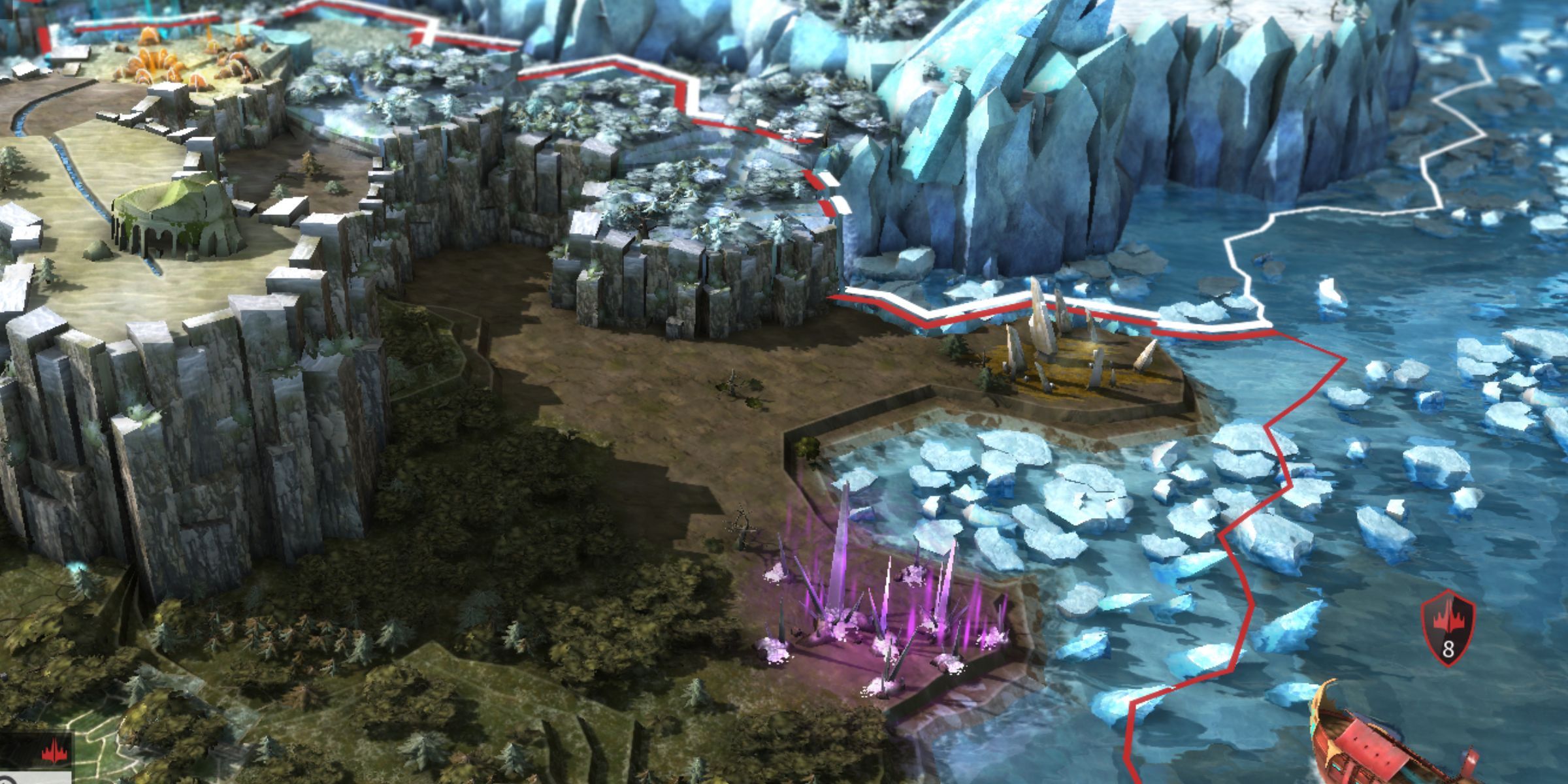 An Artic Landscape In The World Of Auriga In Endless Legend.