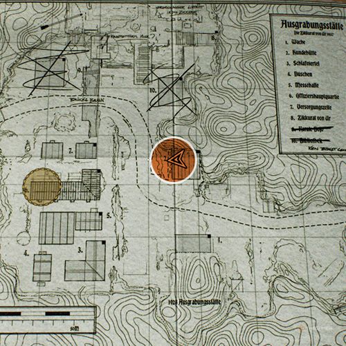 An orange circle shows the location of Mersu Recipe in Indiana Jones And The Great Circle