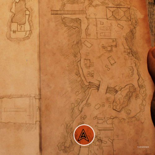 An orange circle shows the location of the Noah's Ark in Indiana Jones And The Great Circle