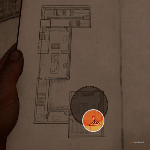 An orange circle shows the photo location of the Handprint in Indiana Jones And The Great Circle