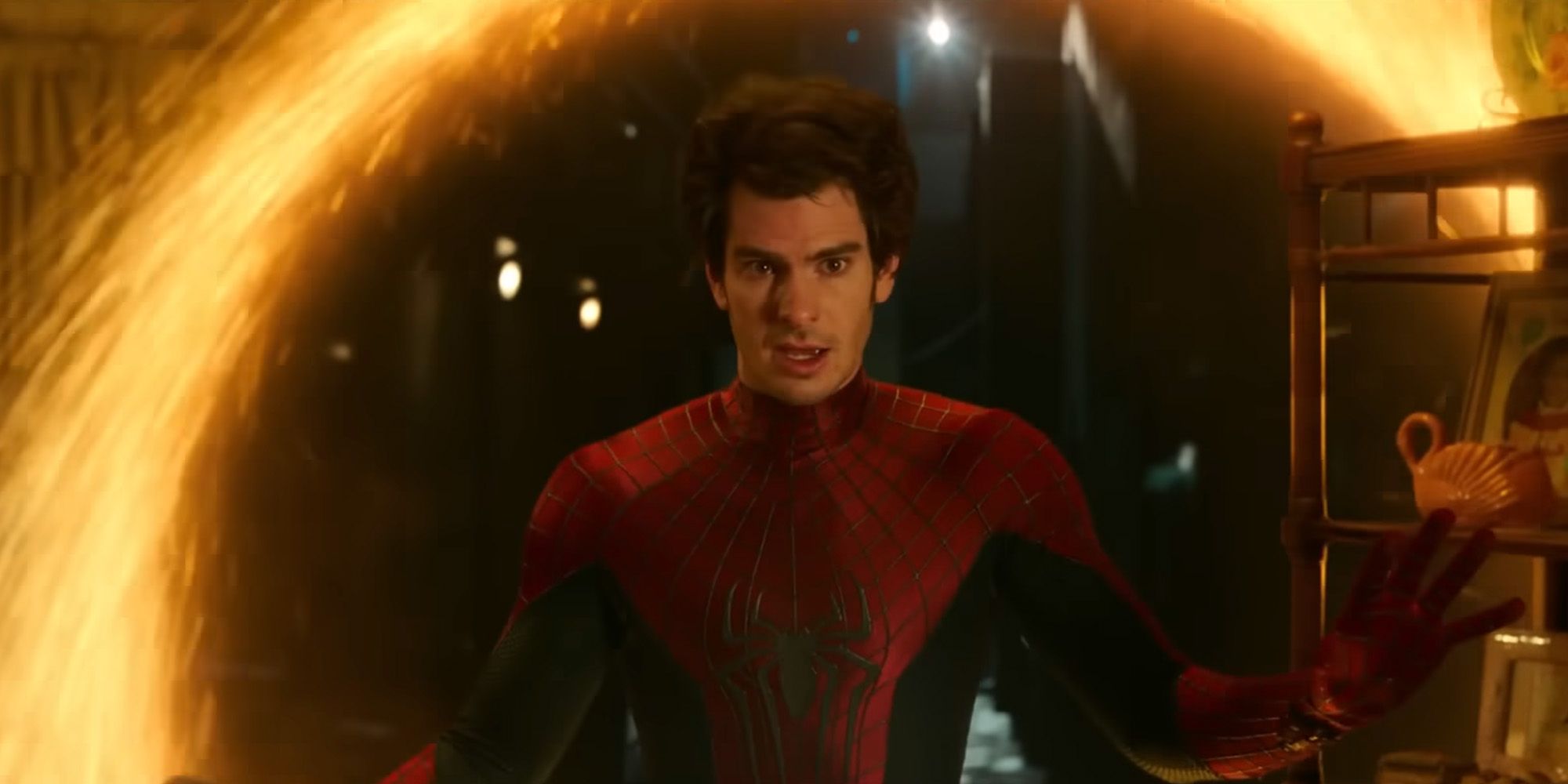 Andrew Garfield as Peter Parker in Spider-Man: No Way Home.