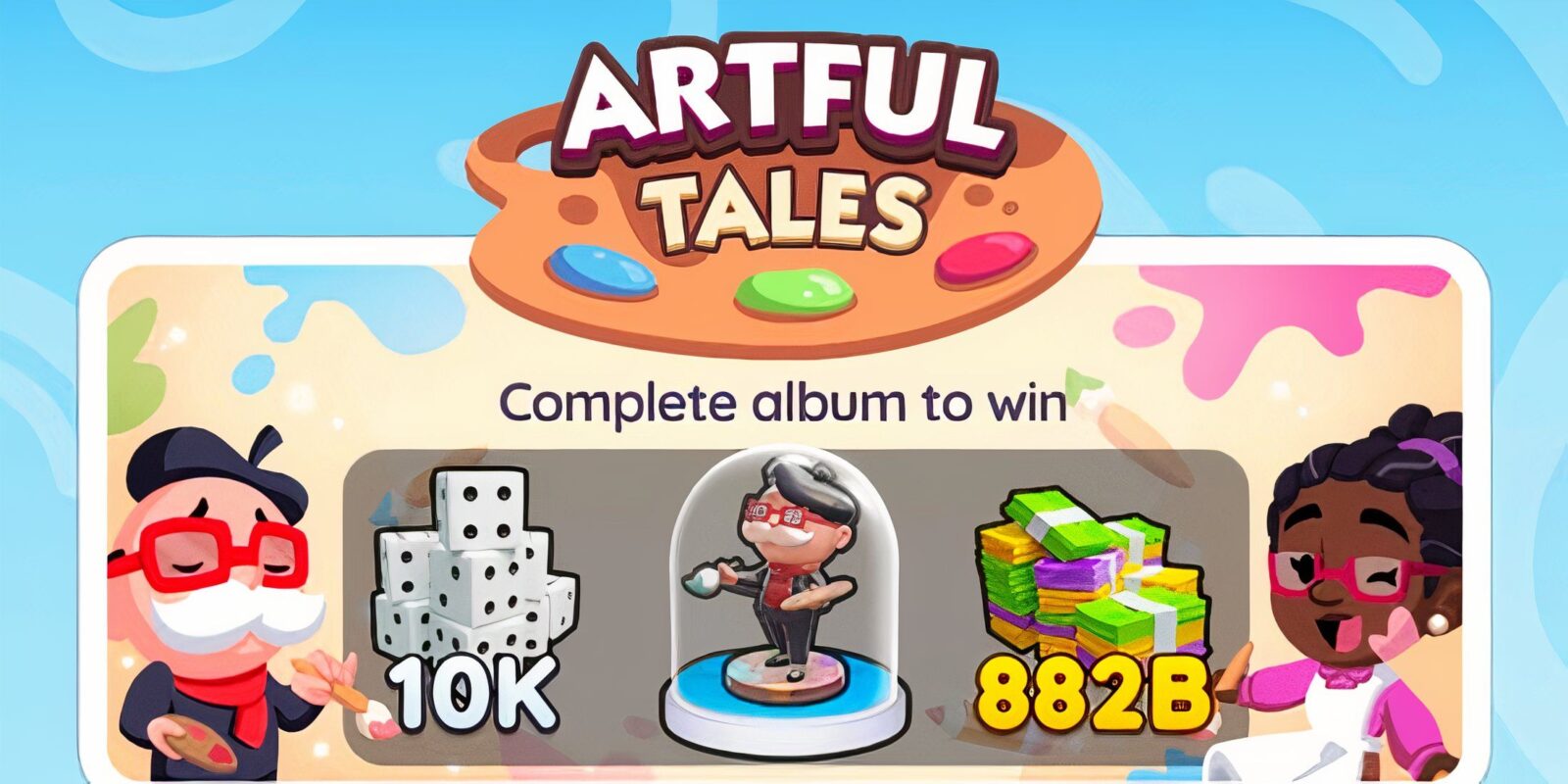 What Happens to Extra Stars At the End of Artful Tales Album in Monopoly GO