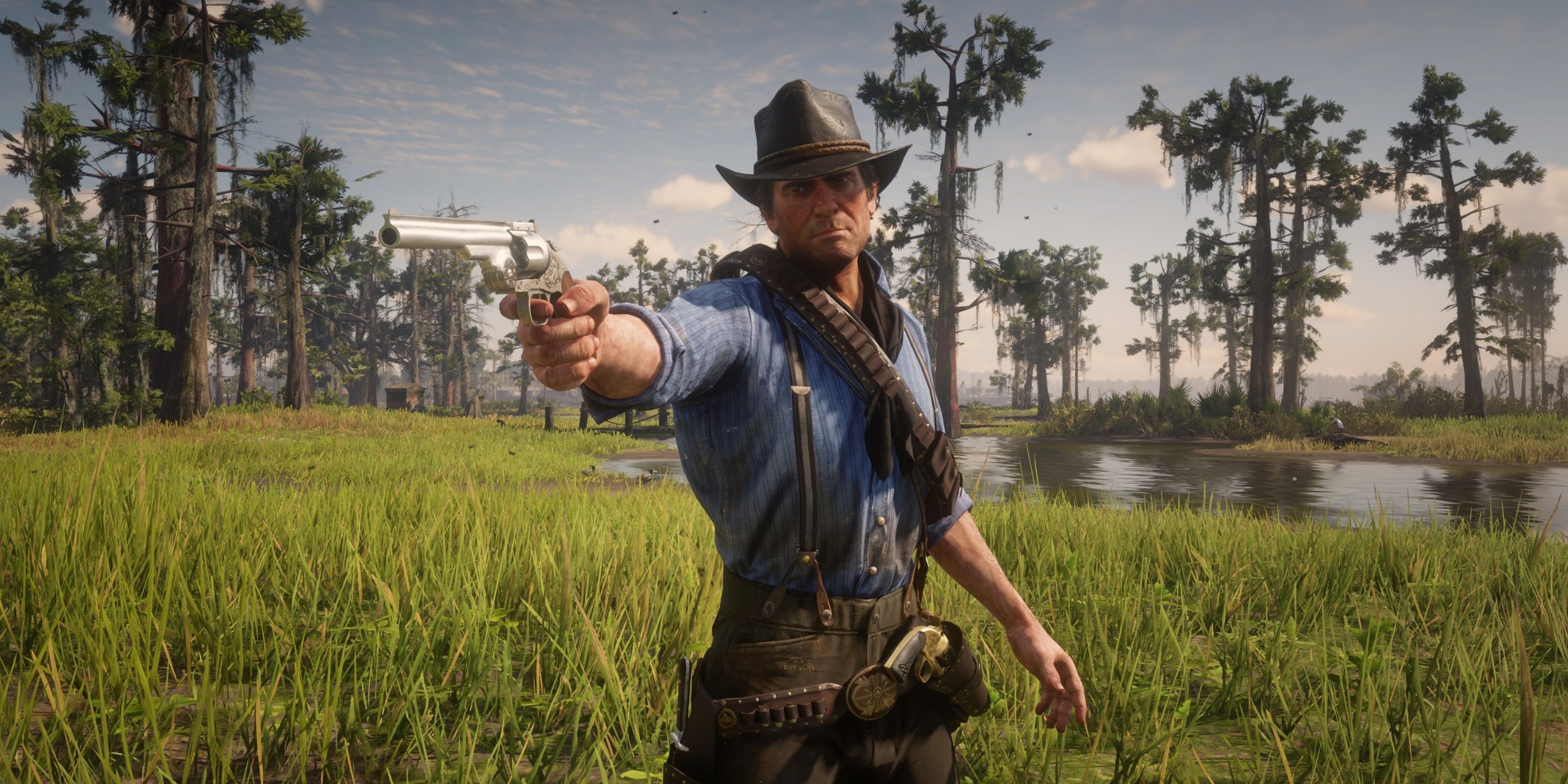 arthur aims his revolver