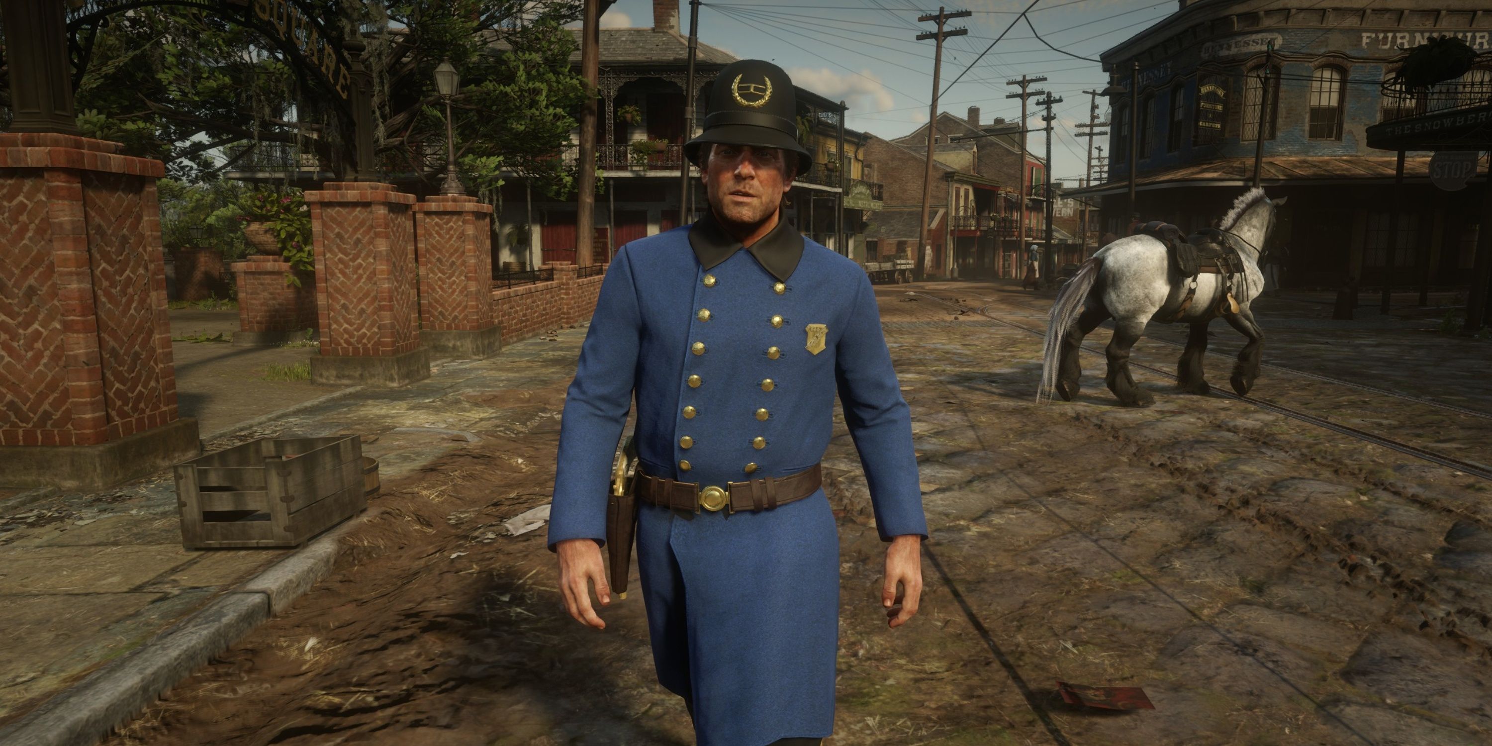 arthur in a police uniform