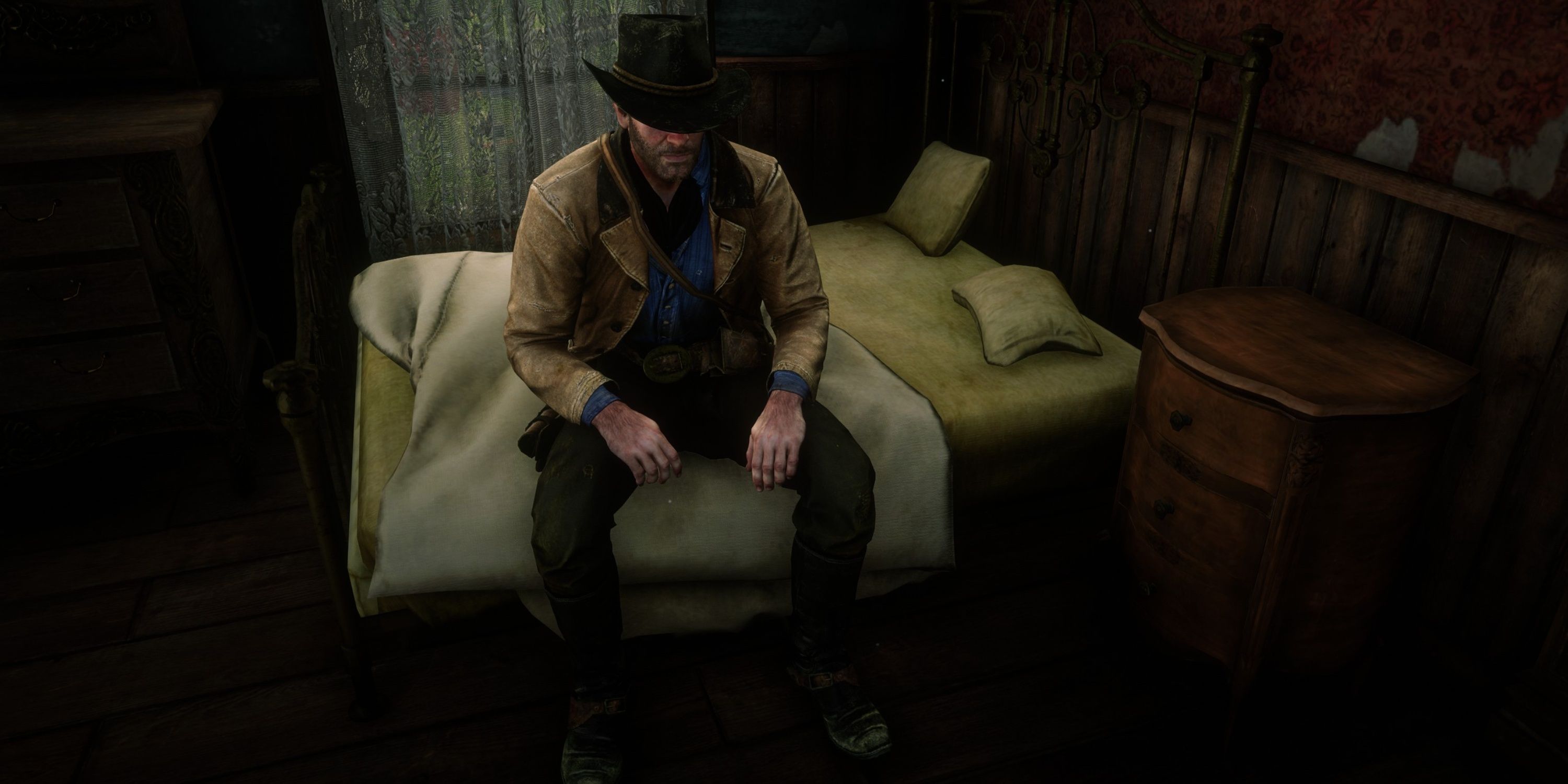 arthur morgan sleeping