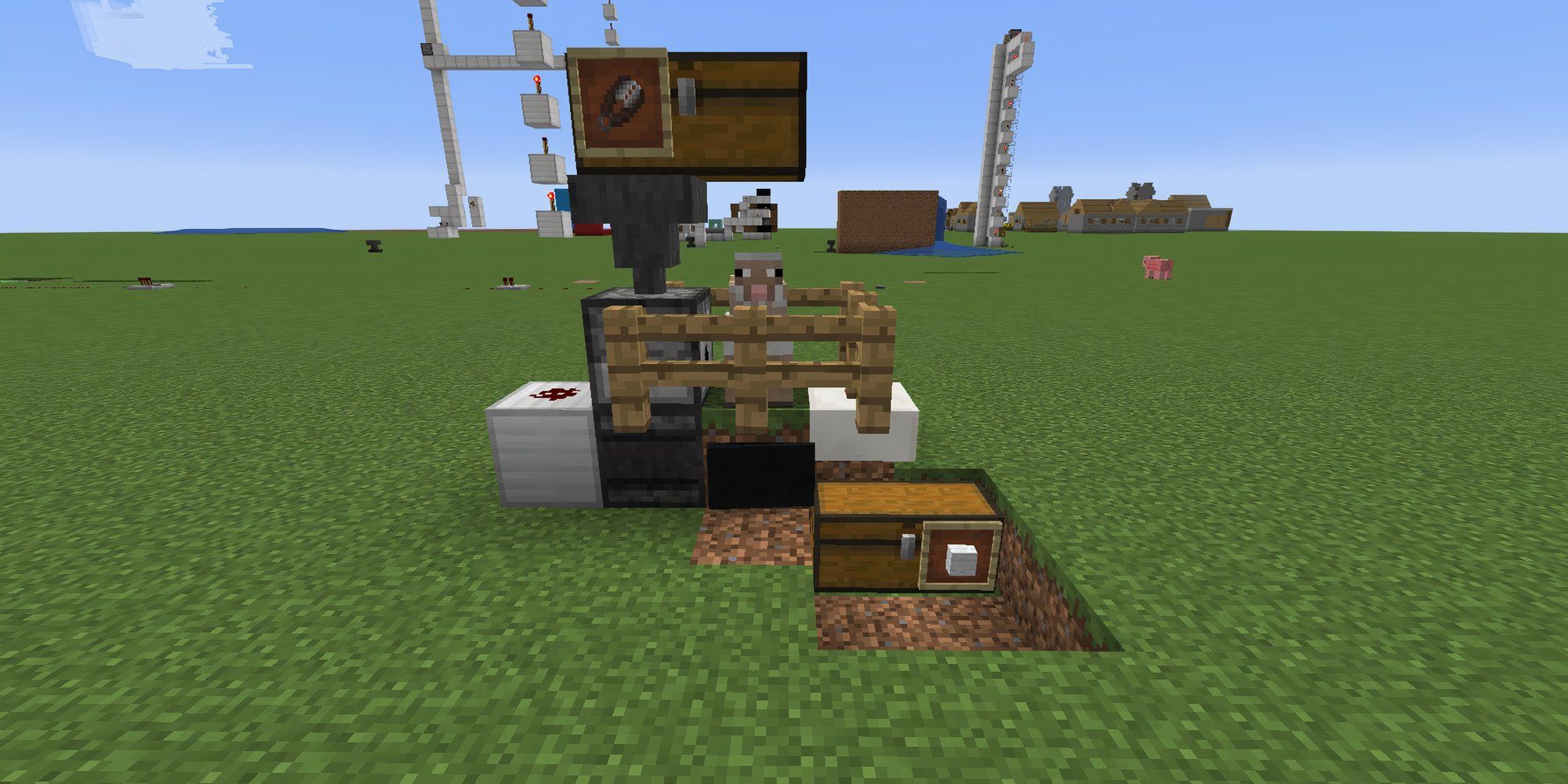 Automatic Wool Farm In Minecraft