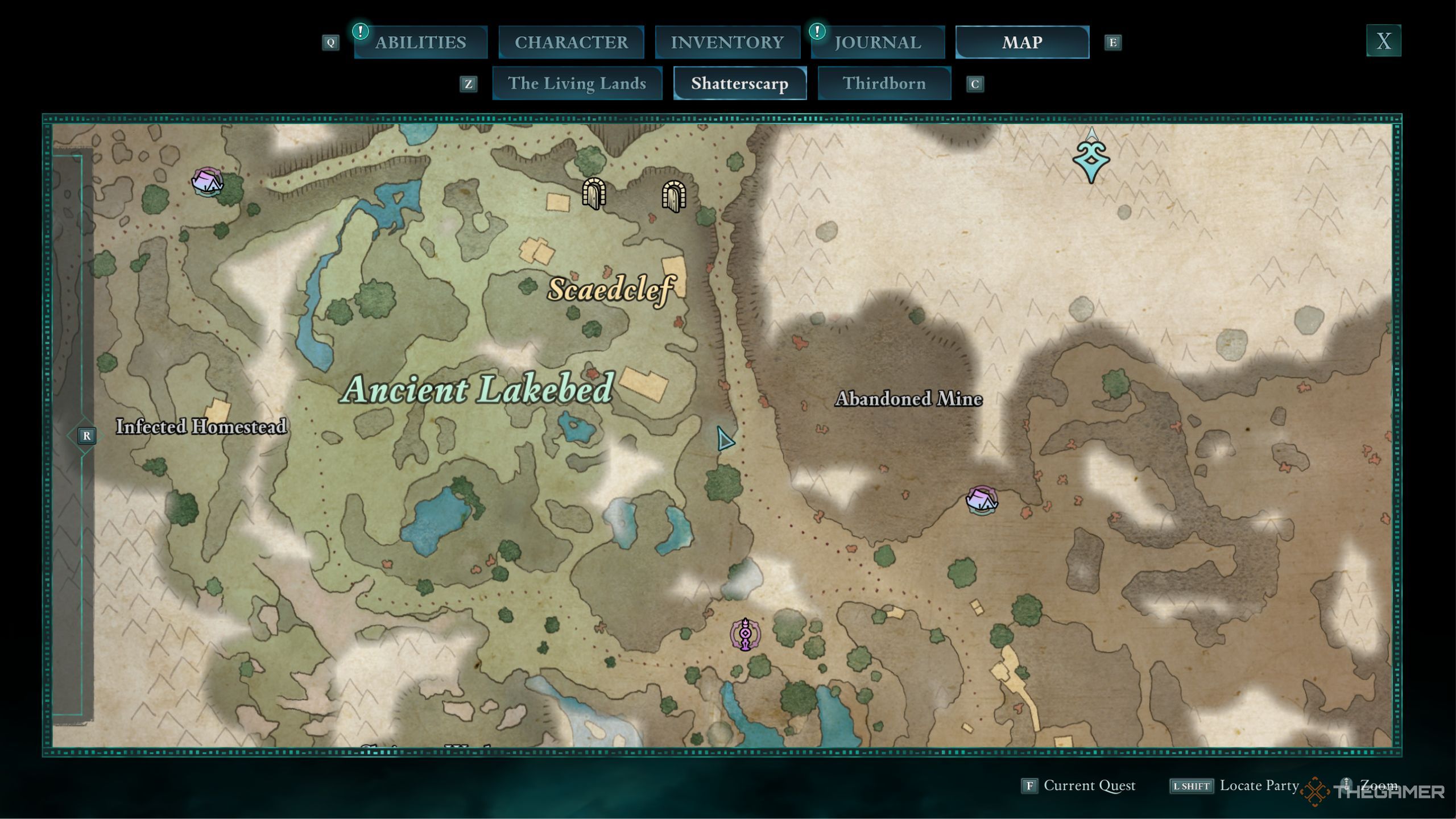 Avowed amethyst eye totem location on the map.