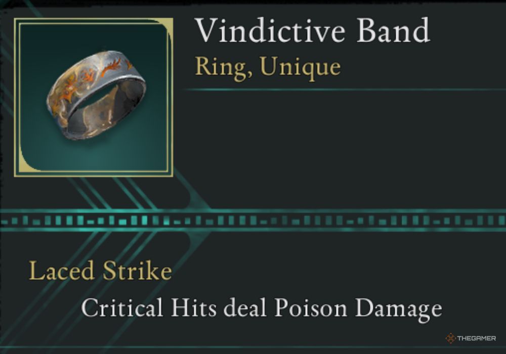 Avowed Vindictive Band unique item description.