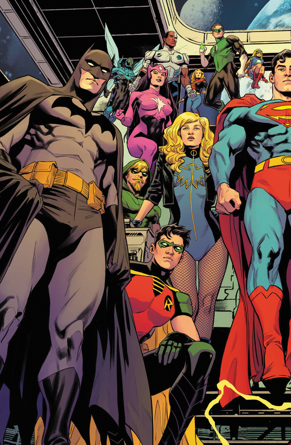 Travis Moore's variant cover for Justice League Unlimited #7.