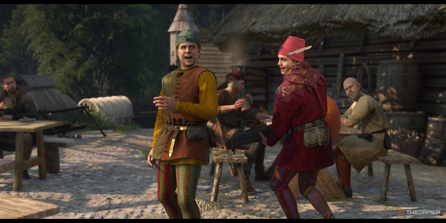 Bards Michael and George performing for Henry in Kingdom Come: Deliverance 2.