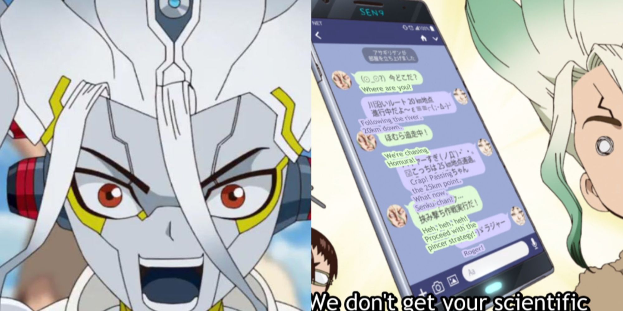 senku robot and smartphone