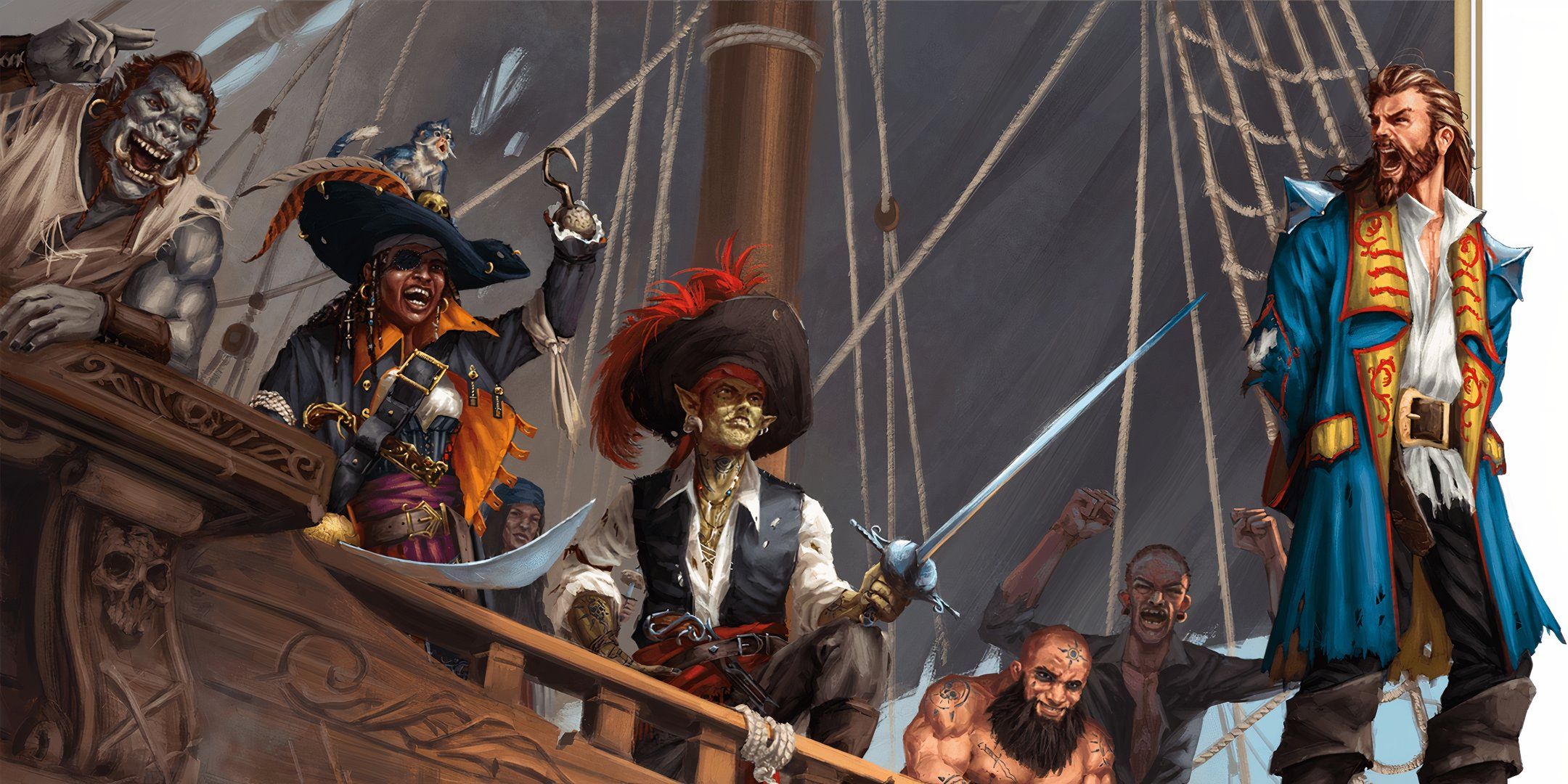 A group of pirates force a prisoner to walk the plank in Dungeons & Dragons.