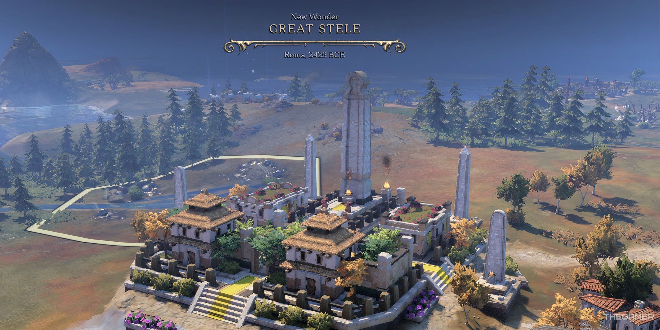 The Great Steele Wonder being constructed in Civilization 7.