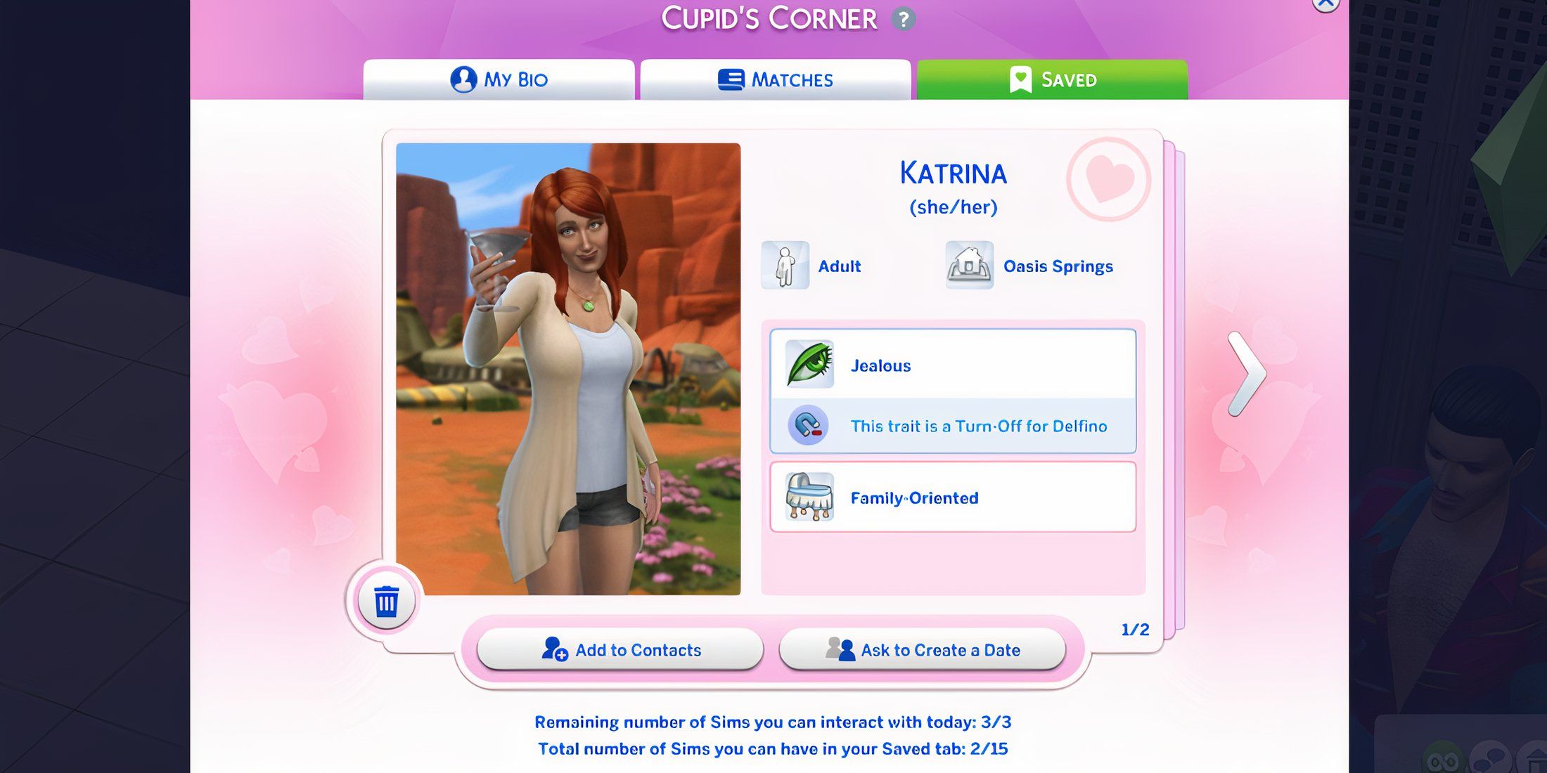 cupid's corner saved tab sims 4