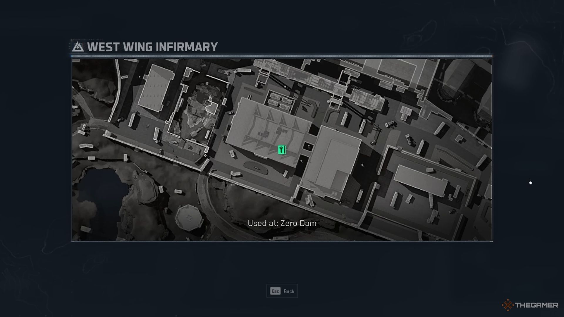 An image of West Wing Infirmary Keycard location in Delta Force.