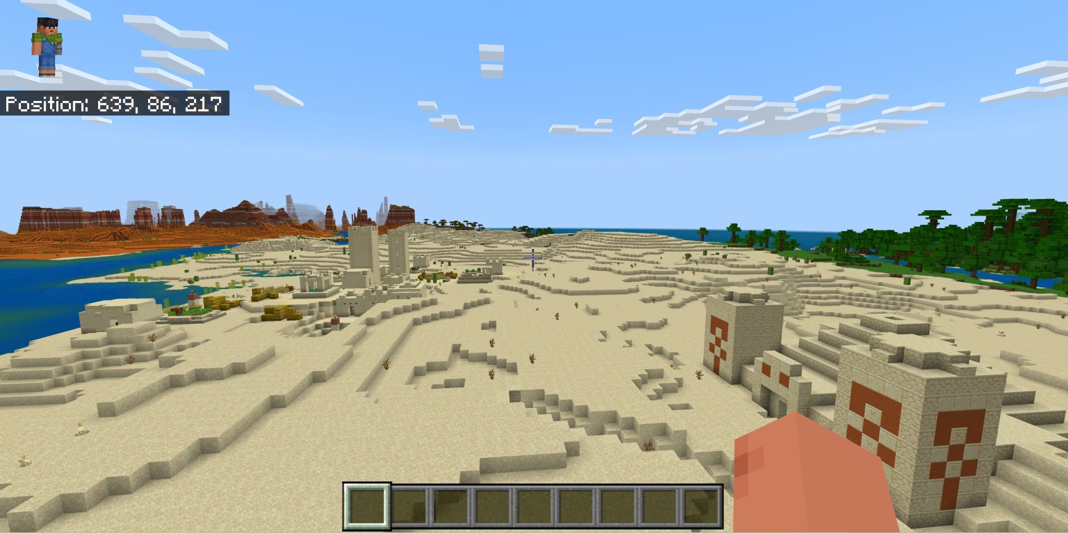 Easy Minecraft Seed For Beginners - Desert-Heavy Spawn Seed