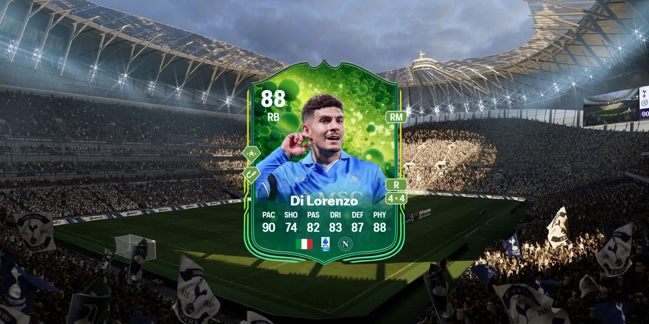 Di Lorenzo's card in EA Sports FC 25.