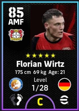 eFootball 2025 Leverkusen Club Selection Wirtz