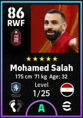 eFootball 2025 Liverpool R Club Selection Salah