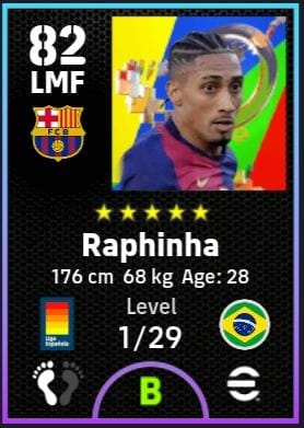 eFootball 2025 Role Changers NC Raphinha