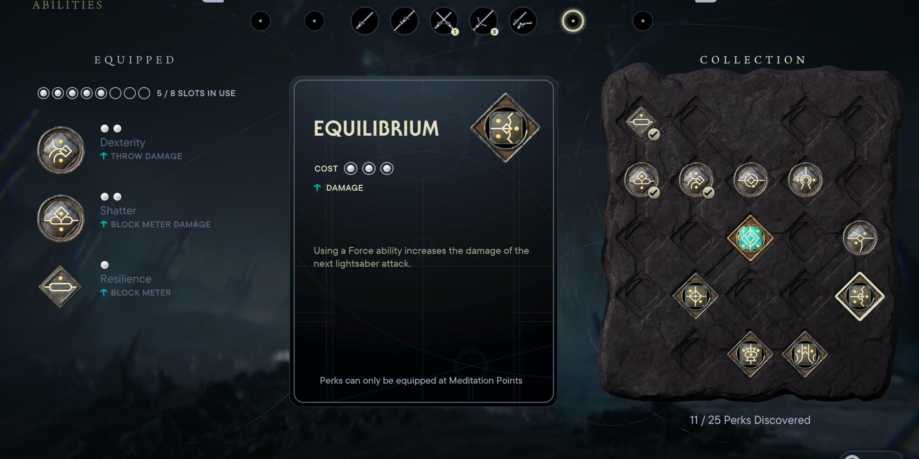 Equilibrium perk