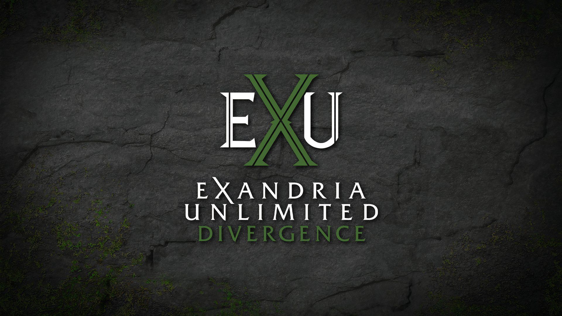 The EXU Divergence logo against a black backdrop. 